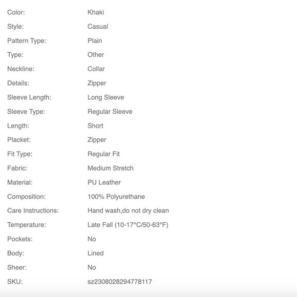 SHEIN | ICON Zip Up PU Leather Jacket (Size M) - Picture 10 of 10